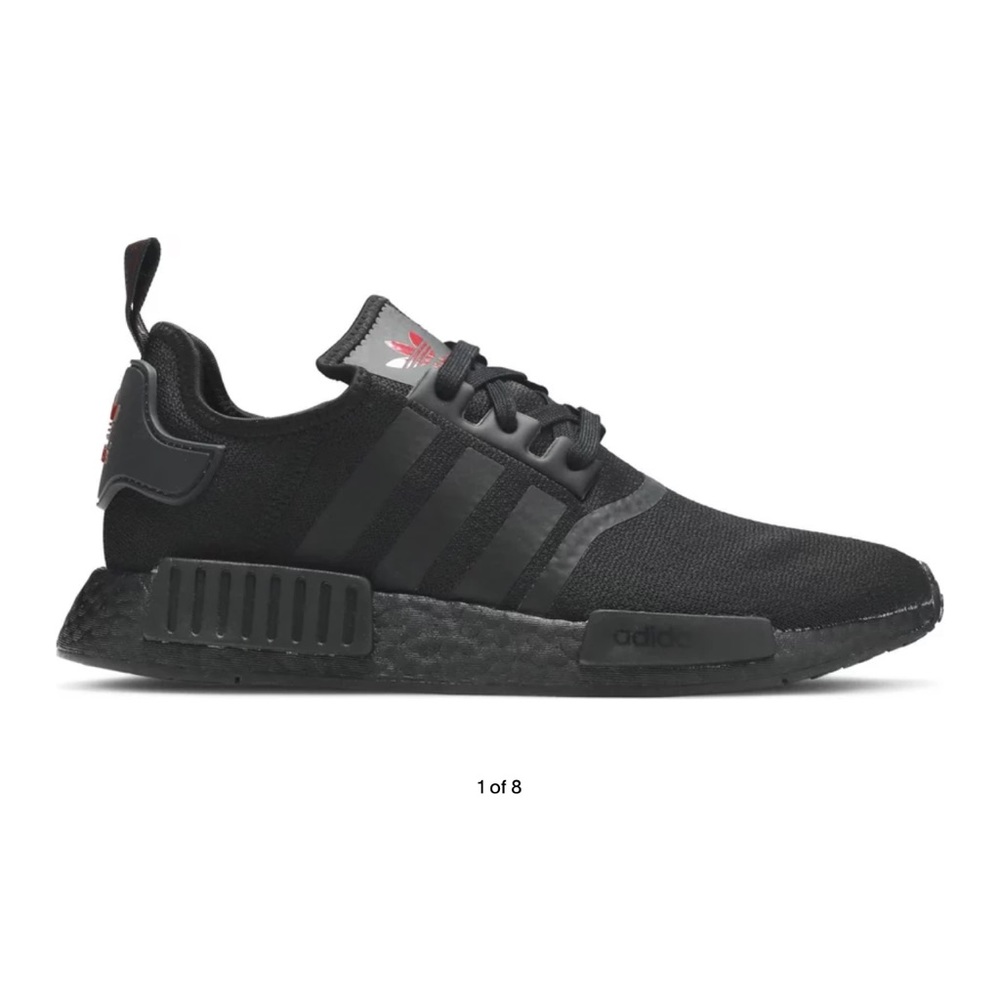 Womans NMD_R1 'Core Black' and Scarlet